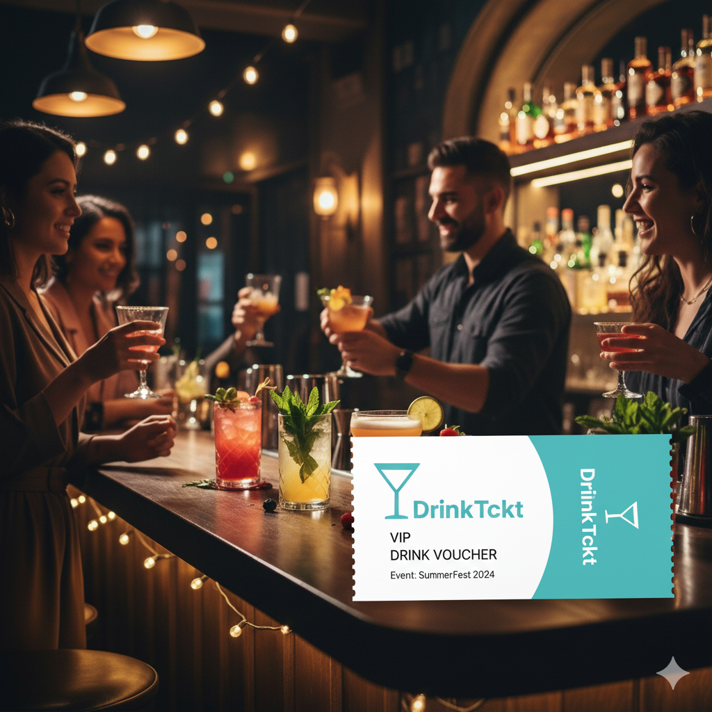 Digital Drink Ticket Mockup